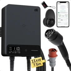 dé 11 kW elektromos autó töltő 7.5m kábellel (APP VERSION) Type-2