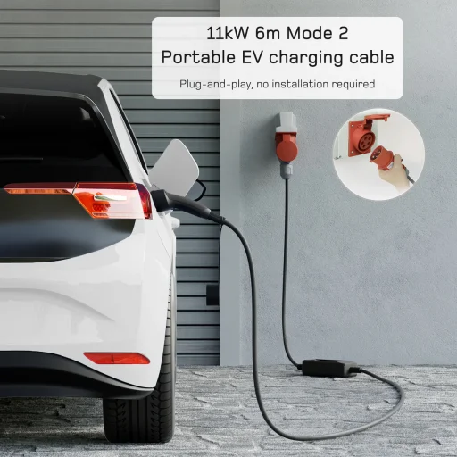 dé 11 kW hordozható töltő 7 m kábellel (APP VERSION) - 2