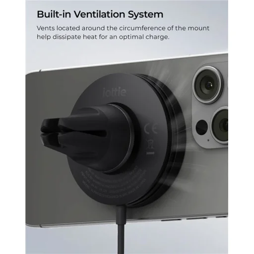 iOttie Velox MagSafe Qi2 bezdrôtový držiak do mriežky ventilácie - 5