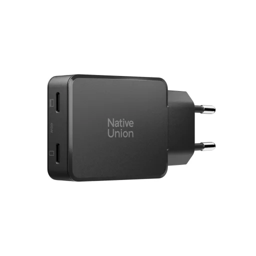 Native Union Pocket GaN Charger PD 65W (2x USB-C) čierna sieťová nabíjačka - 2