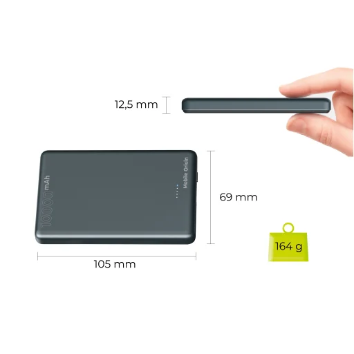 Mobile Origin PowerBank Metal Slim 10000mAh PB1 külső akkumulátor - 7
