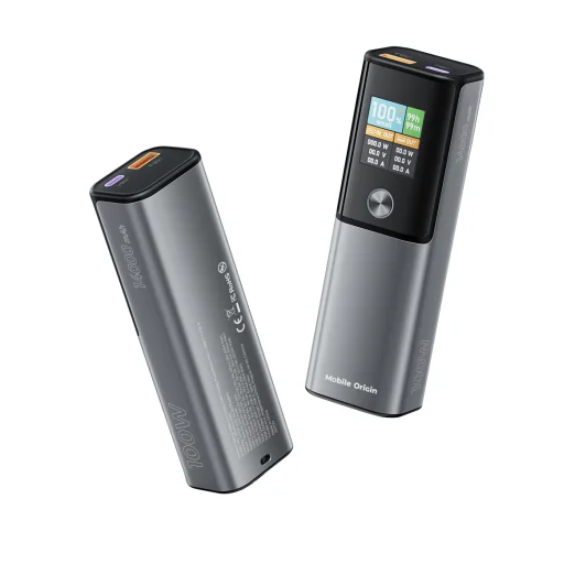 Mobile Origin PB12 100W PD 14000mAh kijelzős PowerBank USB-C + USB-A - 4