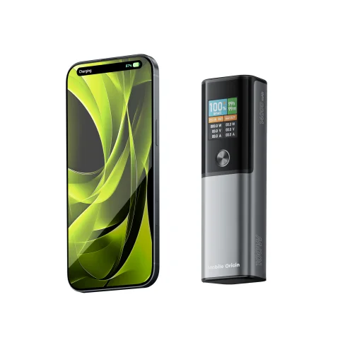 Mobile Origin PB12 100W PD 14000mAh kijelzős PowerBank USB-C + USB-A - 7
