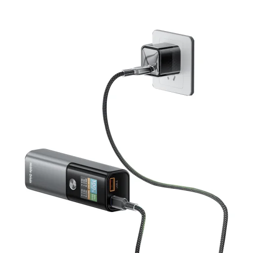 Mobile Origin PB12 100W PD 14000mAh kijelzős PowerBank USB-C + USB-A - 8
