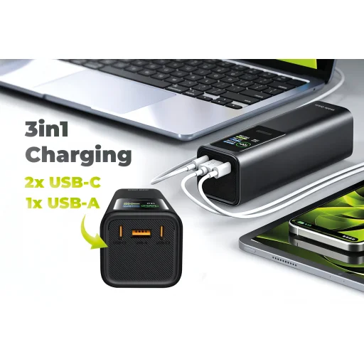 Mobile Origin PB17 30000mAh 165W PowerBank s TFT displejom a svietidlom - 7