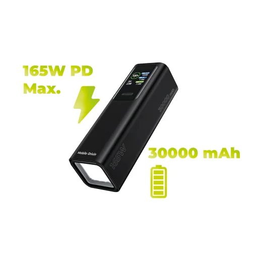 Mobile Origin PB17 30000mAh 165W PowerBank s TFT displejom a svietidlom - 8