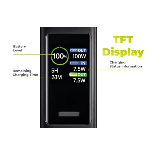 Mobile Origin PB17 30000mAh 165W PowerBank s TFT displejom a svietidlom - 9