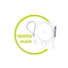 Mobile Origin PB19 10000 mAh Qi2 fél-szilárd powerbank TFT kijelzővel, beépített USB-C kábellel, fehér thumbnail