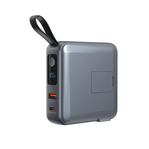 Mobile Origin 10000 mAh powerbanka a cestovná nabíjačka s Lightning/USB-C káblom, MagSafe, kompatibilná s Apple Watch a iPhone, sivá - 13