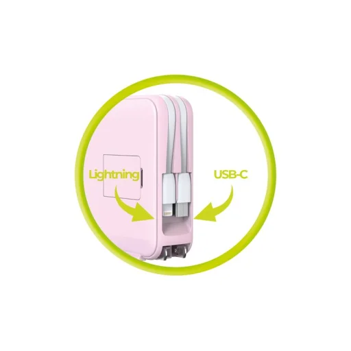 Mobile Origin PowerBank & Travel Charger 10000 mAh, pink - 3