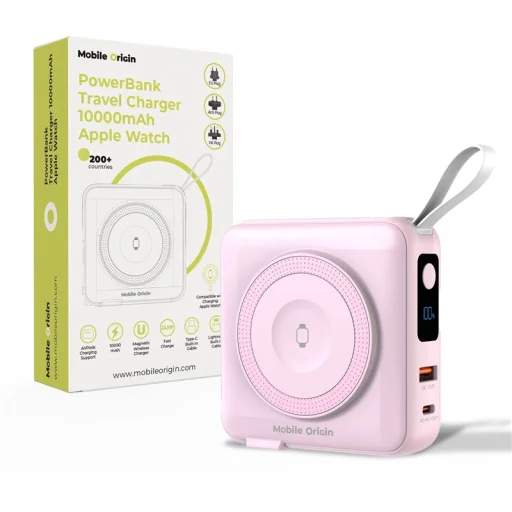 Mobile Origin PowerBank & Travel Charger 10000 mAh, pink - 1