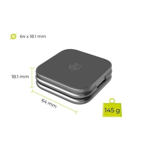 Mobile Origin PW36 3v1 Qi2 25W UltraSlim skladacia bezdrôtová nabíjačka, Vesmírne sivá - 12