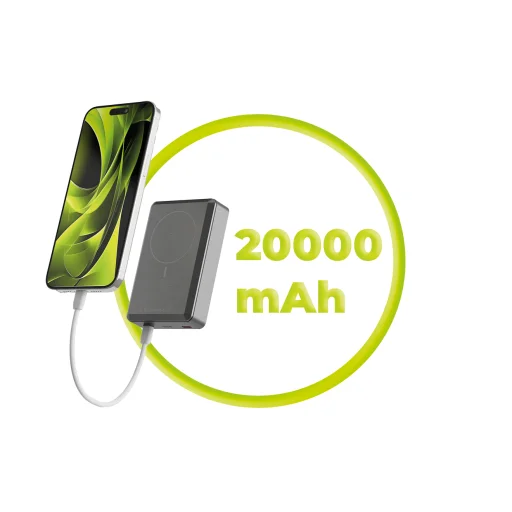 Mobile Origin PB14 30W PD 20000mAh 3 az 1-ben alumínium PowerBank MagSafe kompatibilis - 15
