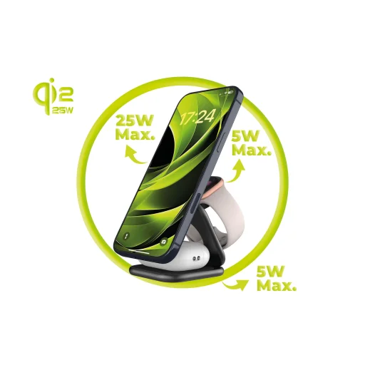 Mobile Origin PW36 3 v 1 Qi2 25W skladacia nabíjačka, matná čierna - 8