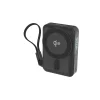 Mobile Origin PB19 10000 mAh Qi2 powerbank beépített USB-C kábellel, fekete Qi2 thumbnail