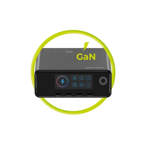 Mobile Origin PW39 240W GaN nabíjací hub s displejom – 4x USB-C + 2x USB-A - 9