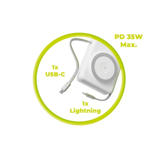 Mobile Origin PB15 20000mAh 35W PD PowerBank s displejom, kompatibilná s MagSafe - 9
