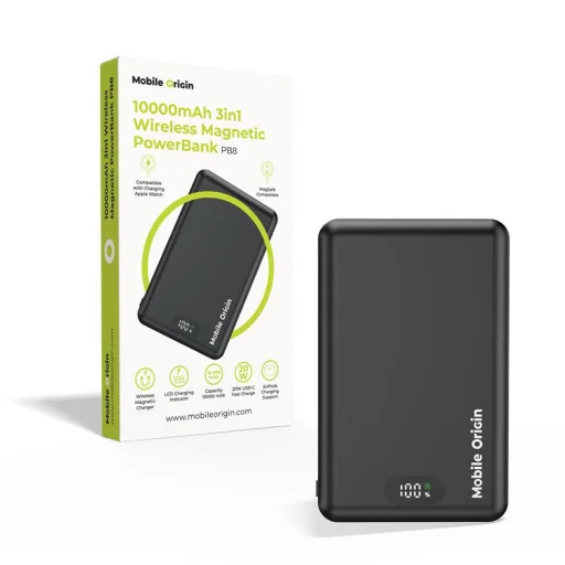 Mobile Origin PB8 10000 mAh 3 az 1-ben vezeték nélküli mágneses powerbank - 1