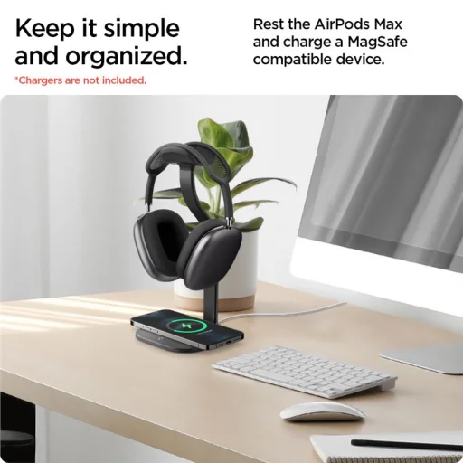 Spigen MagSafe Charger Stand állvány AirPods Max fejhallgatóhoz, black - 6