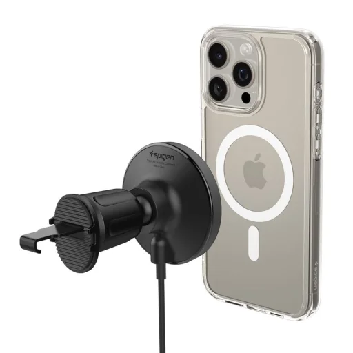 Spigen OneTap Pro 4 MagSafe držiak na telefón do auta s nabíjačkou, čierny - 4