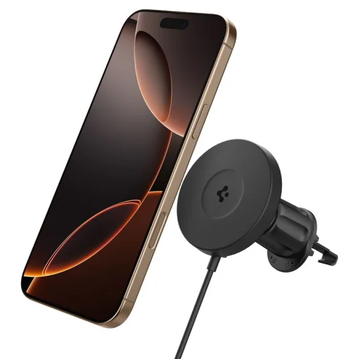 Spigen OneTap Pro 4 MagSafe držiak na telefón do auta s nabíjačkou, čierny - 9