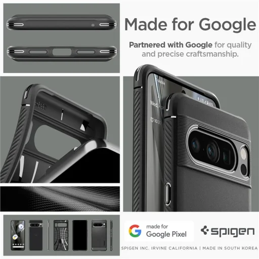 Google Pixel 8 Pro puzdro Spigen Rugged Armor, matná čierna - 4