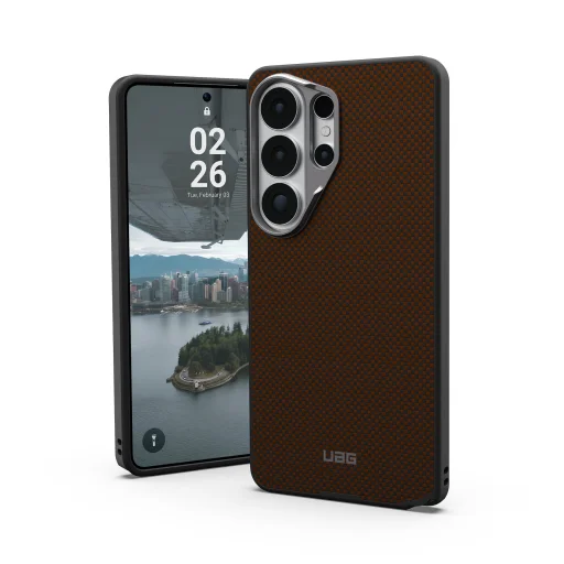 Samsung Galaxy S26 Ultra oranžové/karbónovo sivé puzdro UAG Fibr Armr - 1