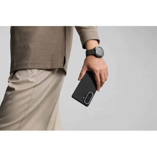  Samsung Galaxy S26 Ultra fekete/szürke twill Pitaka Edge tok (Aaron Button) - 10