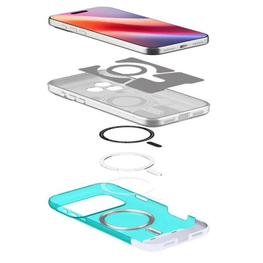 Spigen Classic C1 MagSafe tok, bondi blue – iPhone 17 Pro - 6
