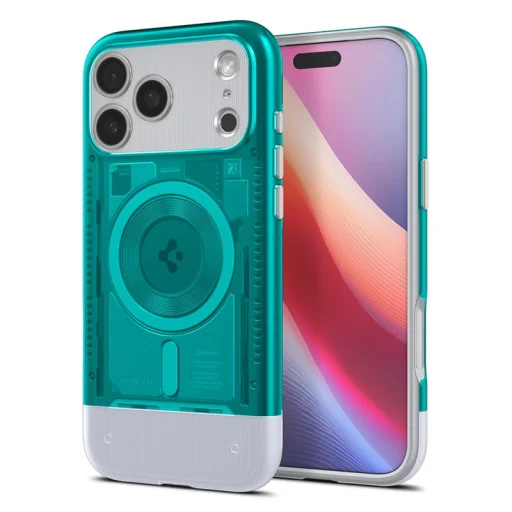 Spigen Classic C1 MagSafe tok, bondi blue – iPhone 17 Pro - 1