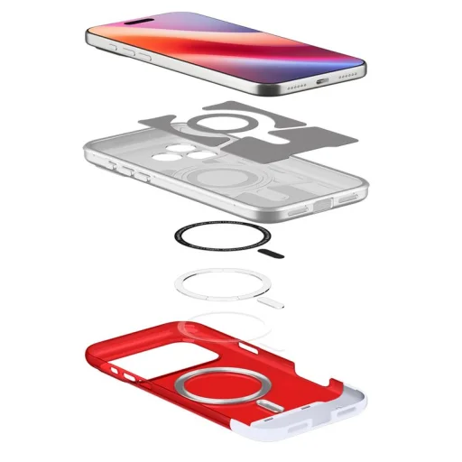 Spigen Classic C1 MagSafe puzdro, ruby – iPhone 17 Pro - 7