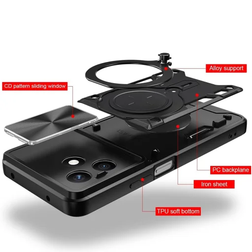 Techsuit CamGuard Pro puzdro pre Honor X8d, čierne - 2