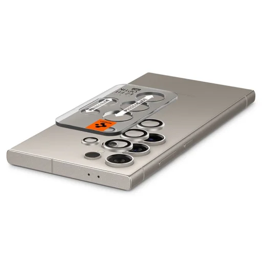 Spigen Glass tR EZ Fit Optik Pro 2 Pack kameravédő, gray – Samsung Galaxy S24 Ultra - 9