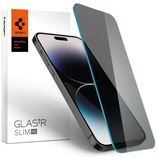 Spigen Glass tR Slim HD adatvédelmi üvegfólia iPhone 14 Pro készülékhez - 1
