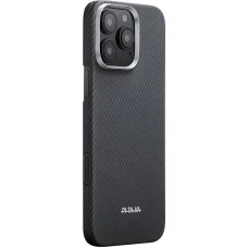 iPhone 16 Pro Max fekete/szürke Pitaka Ultra-Slim PitaTap tok