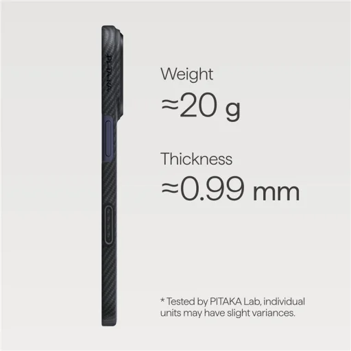  iPhone 17 Pro Black/Grey Pitaka Ultra-Slim tok - 7