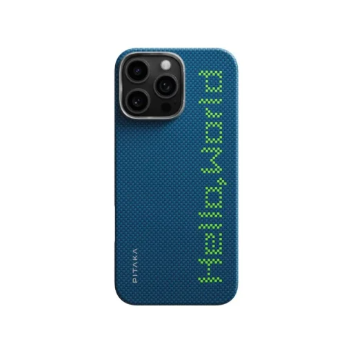 iPhone 16 Pro Max Pitaka Tactile Woven Case Hello World tok - 1