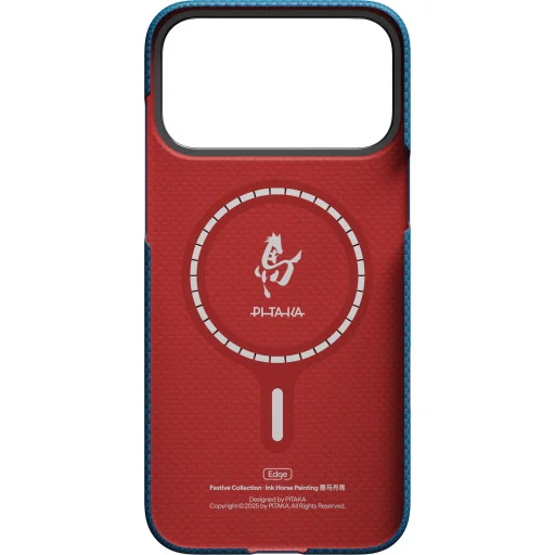 iPhone 17 Pro Azure Green PITAKA Edge Case Ink Horse tok - 3