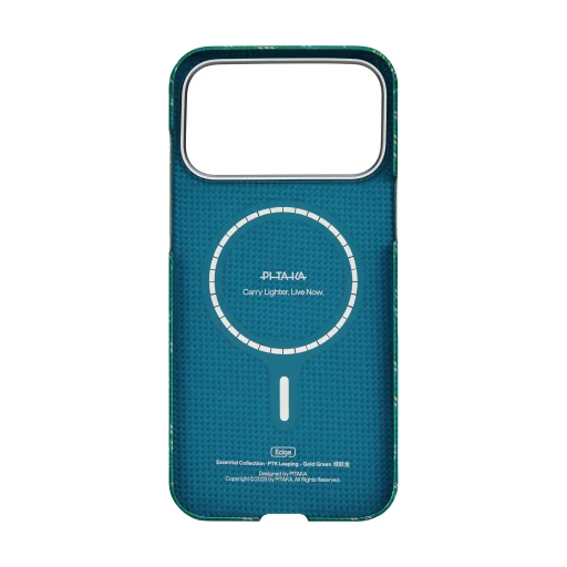 iPhone 17 Pro Pitaka Ultra-Slim Case Monogram-Gold/Green puzdro - 3