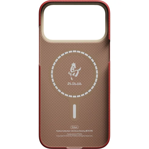 iPhone 17 Pro Max Pitaka Edge Case Ink Horse Cinnabar puzdro - 3