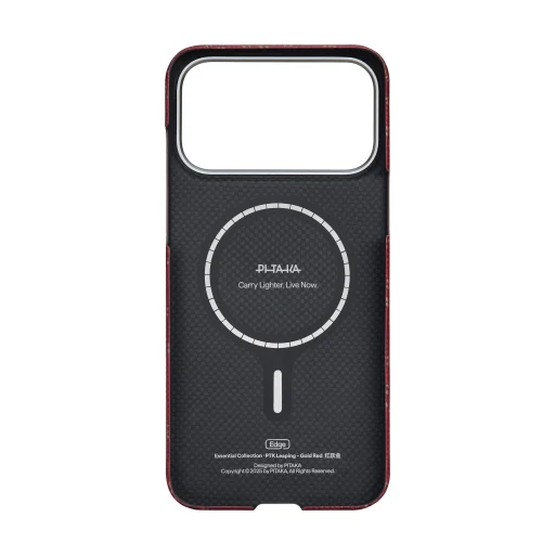 iPhone 17 Pro Max Pitaka Ultra-Slim tok Monogram-Gold/Red - 3
