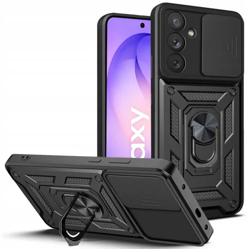 Samsung Galaxy S26 FE / S25 FE fekete Techsuit CamShield széria tok - 1