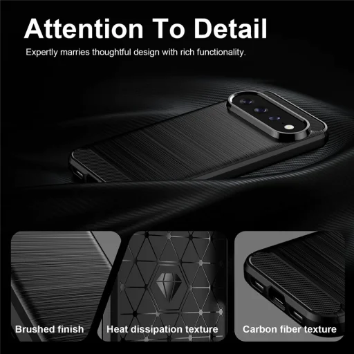 Čierne silikónové puzdro Techsuit Carbon pre Google Pixel 11 / Pixel 11 Pro - 2