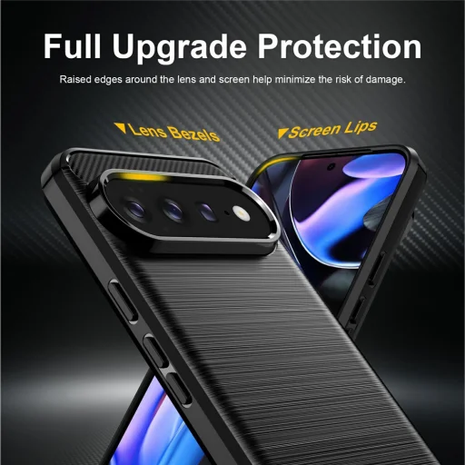 Čierne silikónové puzdro Techsuit Carbon pre Google Pixel 11 / Pixel 11 Pro - 5