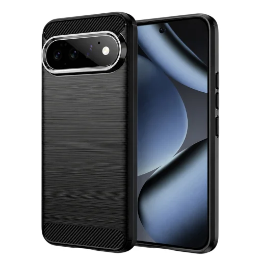 Čierne silikónové puzdro Techsuit Carbon pre Google Pixel 11 / Pixel 11 Pro - 1