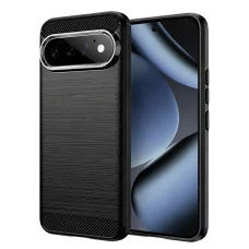 Google Pixel 11 / Pixel 11 Pro fekete Techsuit Carbon szilikon tok