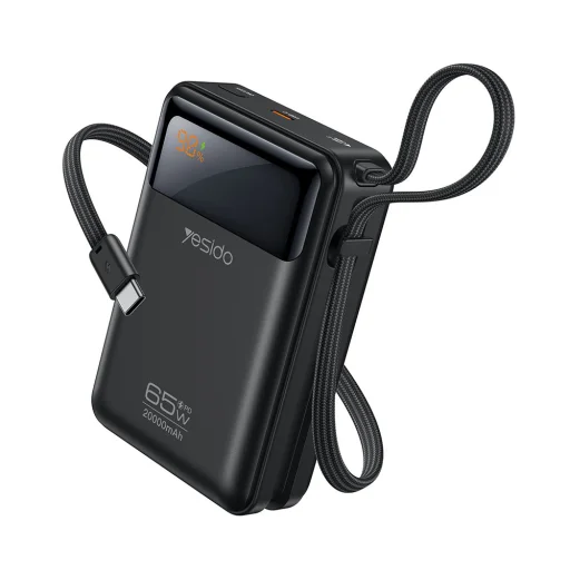 Yesido YP97 powerbank 20000 mAh 65W, szürke - 1