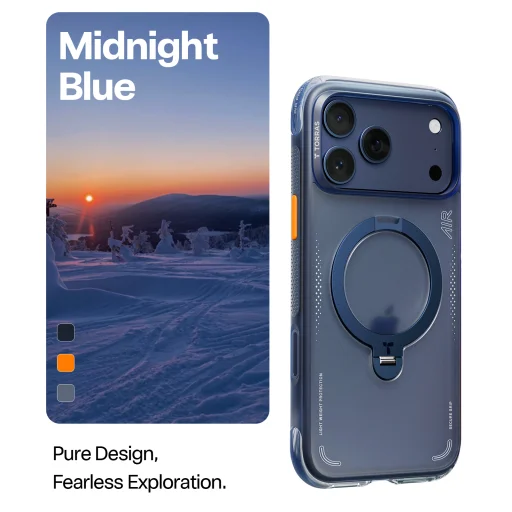 Torras Ostand Q3 Air tok, deep blue – iPhone 17 Pro - 1