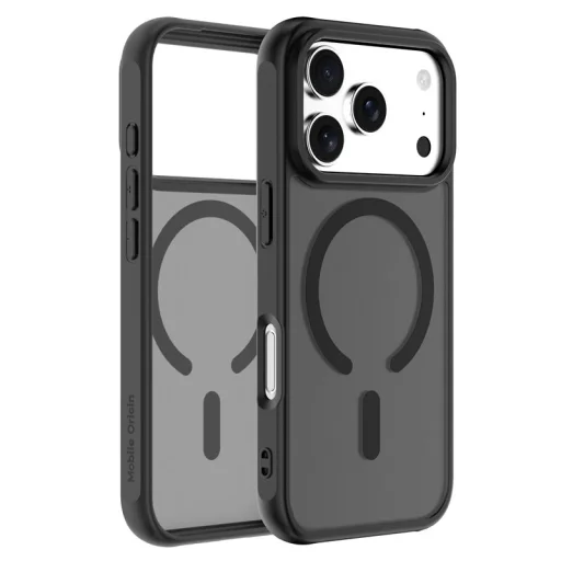 Mobile Origin Hybrid MagSafe puzdro, matné čierne – iPhone 17 Pro - 2
