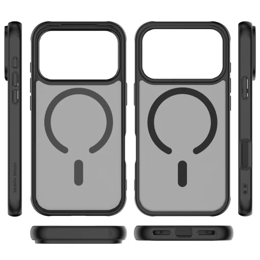 Mobile Origin Hybrid MagSafe puzdro, matné čierne – iPhone 17 Pro - 3